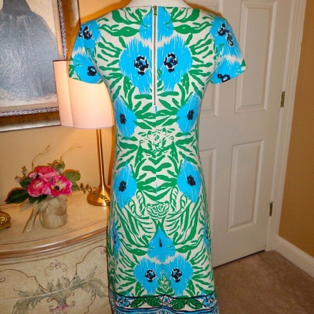 EUC Lilly Pulitzer Layton Shift Dress in Sea Oat iKatty Engineered Size XXS 2XS - Picture 6 of 6